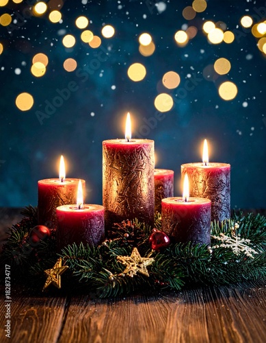 christmas decoration with candles