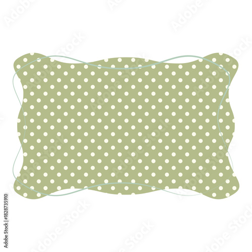 Mint Green Polka Dot Decorative Frame Illustration