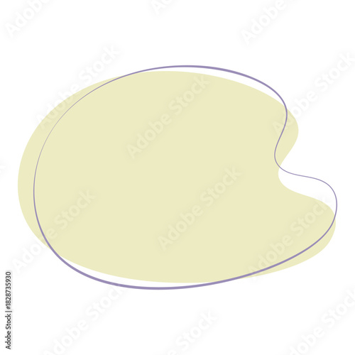 Soft Cream Wavy Abstract Frame Illustration