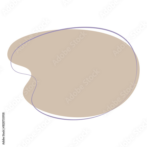 Minimal Beige Organic Shape Frame Illustration