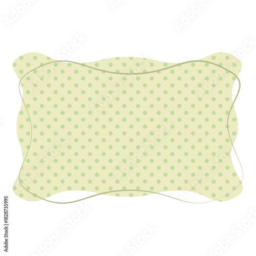 Soft Mint Polka Dot Organic Frame Illustration