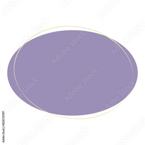 Soft Purple Oval Organic Frame Illustration