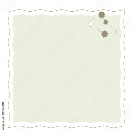 Pollen themed zigzag frame simple illustration