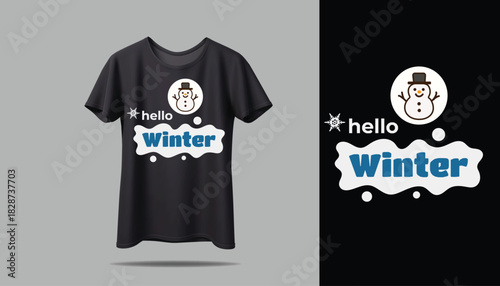Best WINTER T-shirt creative design using adobe illustrator and your best choice...