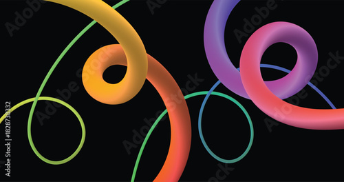 Vibrant fluid shapes dance in a modern abstract, perfect for tech startups seeking a dynamic, eye-catching design element for their branding materials