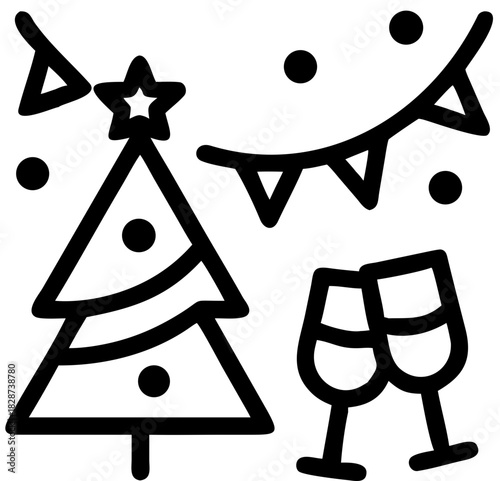 christmas day svg icon