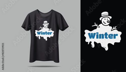Best WINTER T-shirt creative design using adobe illustrator and your best choice...
