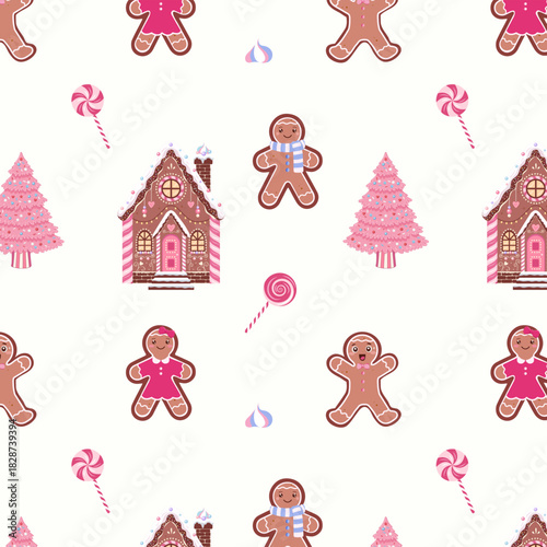 Pink & Pastel Holiday Pattern