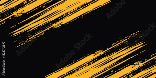 Halftone yellow dots pattern and black gradient grunge texture background. Dotted line comic sport style vector illustration.eps.10