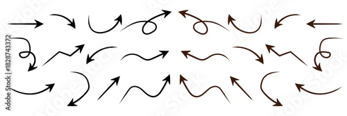 Hand Drawn Arrows Collection Various Styles and Directions for Infographics and Designs Ideas