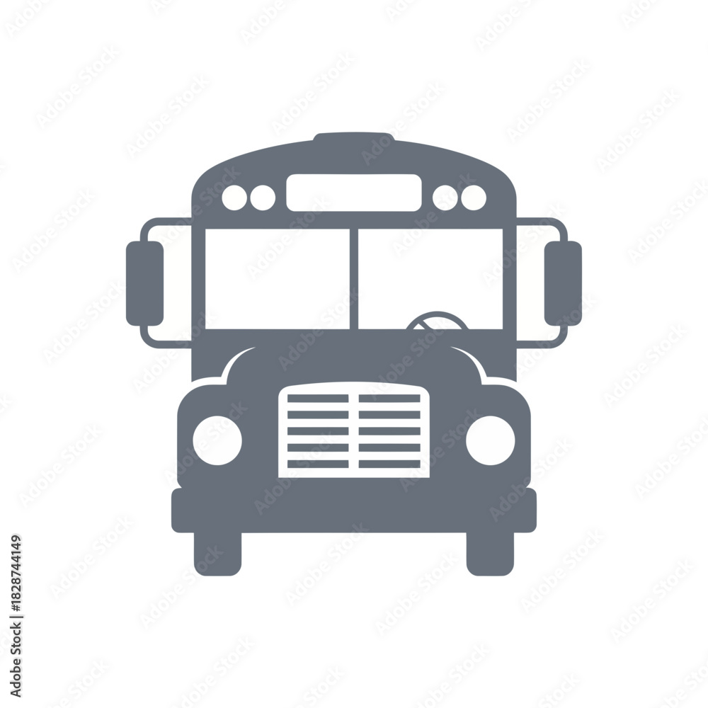 Fototapeta premium Vector illustration of school bus icon
