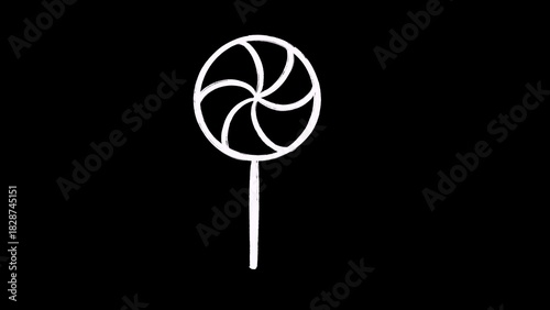 lollipop on black background