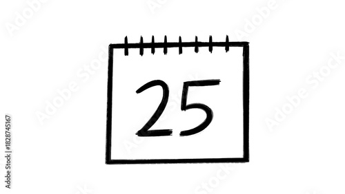 Easy to use Christmas date on calendar