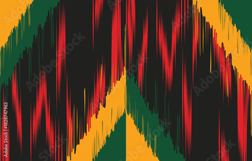 Ethnic abstract ikat art. Aztec ornament print. geometric ethnic pattern seamless  color oriental.  Design for background ,curtain, carpet, wallpaper, clothing, wrapping, Batik, vector illustration.