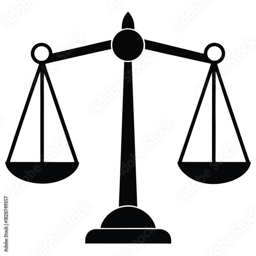 balance scaleon white background