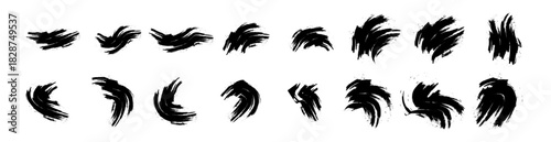 Ink splashes stencil detailed collection. High-quality black ink splatter, dirt stain, spray splash with drops and blots. Isolated silhouettes of dirty liquid grunge vector shapes