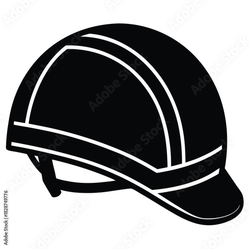 safety helmet on white vector style
