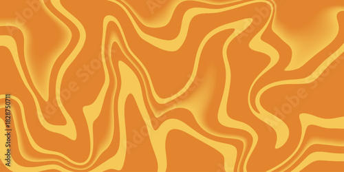 Abstract Orange and Gold Swirl Pattern Background. Abstract seamless wave pattern with geometric orange and yellow wave design. Abstract wavy orange pattern background with fluid curved lines .

