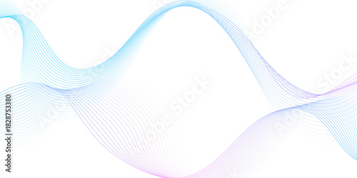 blue purple wave curve lines banner background .Digital frequency track equalizer. Stylized line art background. modern soft luxury texture with smooth and clean vector subtle background illustration