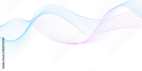 blue purple wave curve lines banner background .Digital frequency track equalizer. Stylized line art background. modern soft luxury texture with smooth and clean vector subtle background illustration