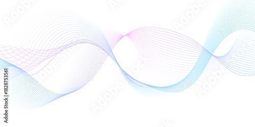 blue purple wave curve lines banner background .Digital frequency track equalizer. Stylized line art background. modern soft luxury texture with smooth and clean vector subtle background illustration