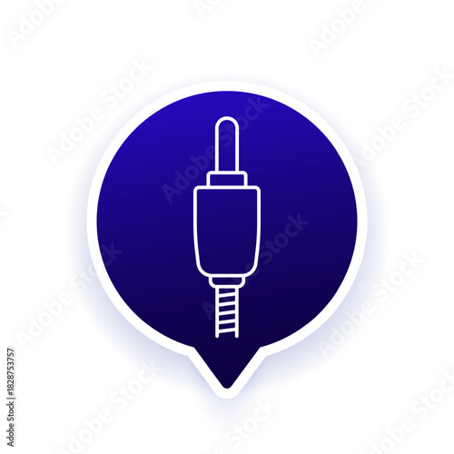 aux input icon, line vector design
