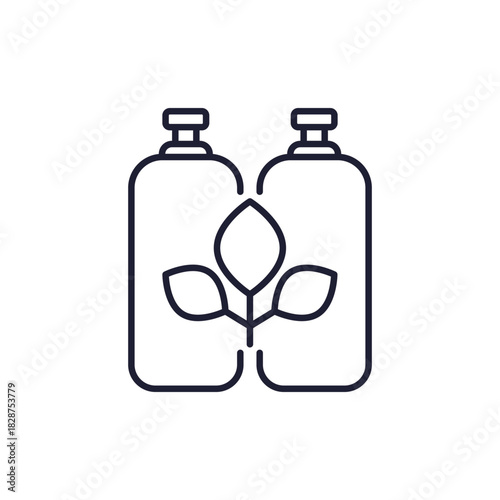 biogas line icon with gas tanks