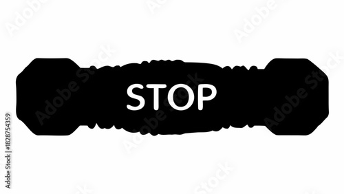 Bold stop sign graphic, perfect for warning messages, safety campaigns, or attention-grabbing designs, easily customizable for any project needs now