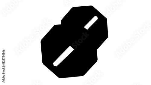 Abstract peanut silhouette with dynamic cutouts, bold graphic for food branding, organic product promotion, contemporary snack packaging design element