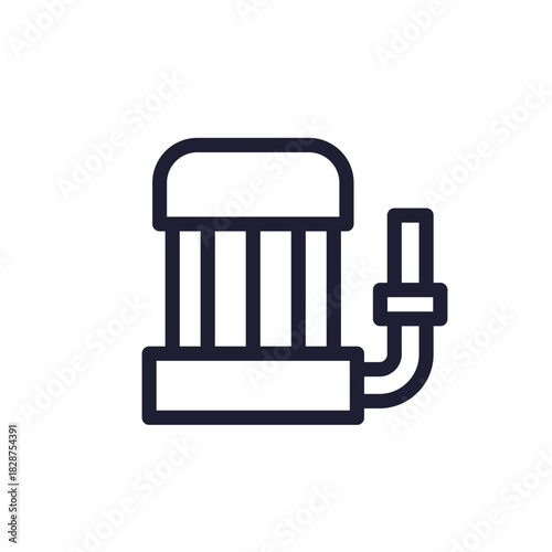 sump pump icon, line vector pictogram