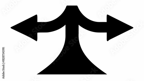 Navigate Your Strategy: Bold arrows indicating decision points and path choices, perfect for presentations and wayfinding concepts in business and design projects