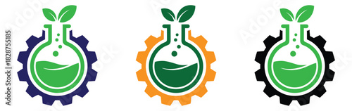 Sustainable technology solutions for eco friendly innovation,Environmental Engineering Icon Set Multiple Style Collection,icon gear and wrench within a circular frame paired with a green leaf