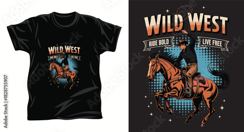 Horse graphic vector T shirt
