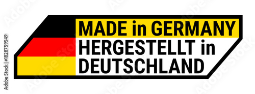 made in germany german made hergestellt in deutschland flag colors logo symbol vector isolated on transparent background