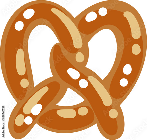 pretzel bread bakery vector cartoon illustration