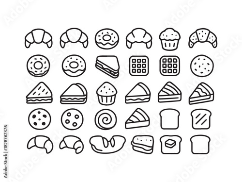 Restaurant Kitchen, Cooking, and Food Service Glyph Icons Set - Chef, Utensils, and Commercial Equipment Vector