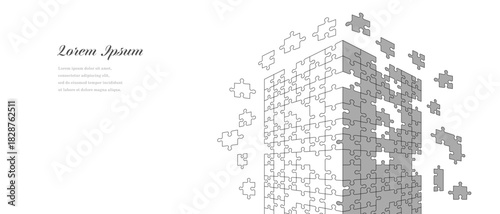 幾何学 抽象 建築 テクノロジー パズル ビジネス 背景