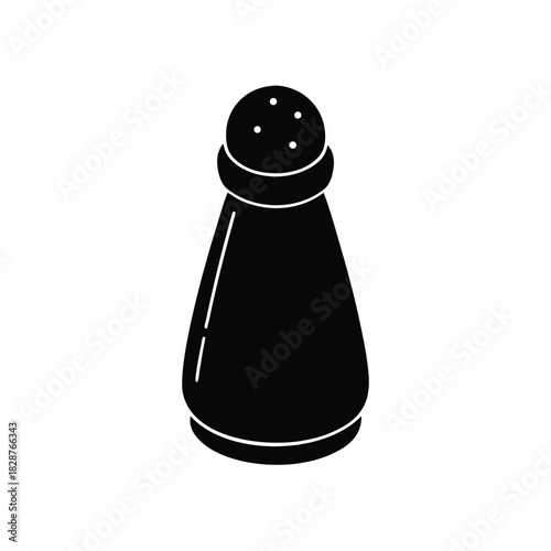 Salt shaker kitchen condiment icon for food seasoning and cooking