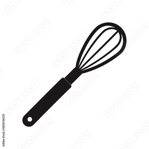 Kitchen whisk cooking tool for mixing and preparing food ingredients.