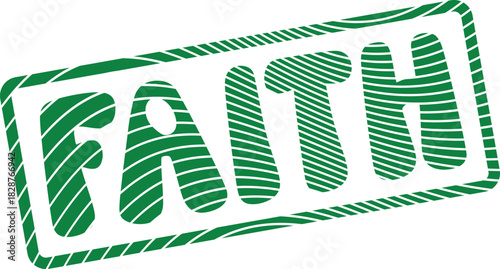 Inspiring Faith Word Stamp Emblem for Spiritual Encouragement and Belief