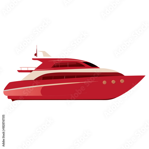 yacht isolated on white background
