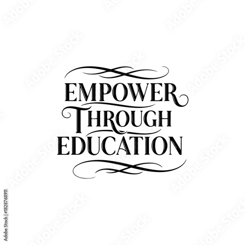Empower through education text