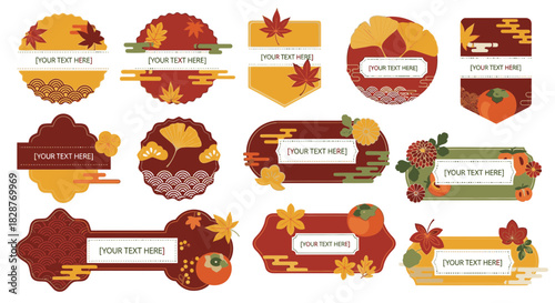 Elegant autumn themed frames for captivating design elements, stunning for crafting warm invitations, perfect for seasonal promotions and festive banners