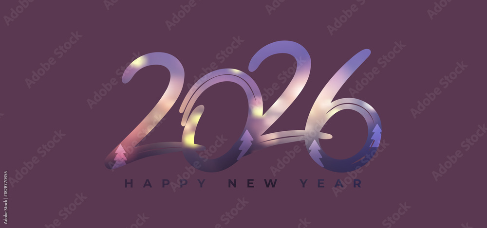 Obraz premium 2026 Happy New Year