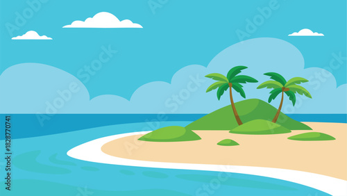 Tropical Island Shore Scene