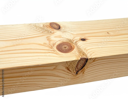 Close-up of a knotty, light-colored wood plank
