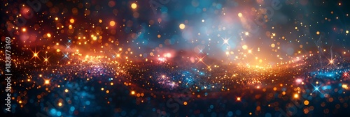 Panoramic Galaxy Dreamscape A Celestial Light Display of Stars
