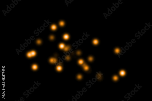 Abstract Golden Glowing Lights