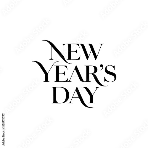 New year's day typography