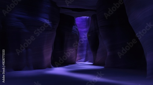 Canyon landscape with dramatic light and shadow